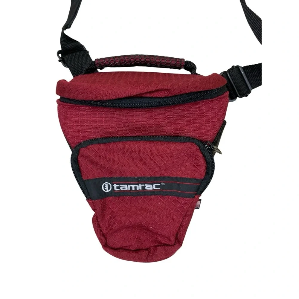 Tamrac Red‎ Padded Camera Bag DSLR Mirrorless Lens Travel Carry Case Vintage 8x7